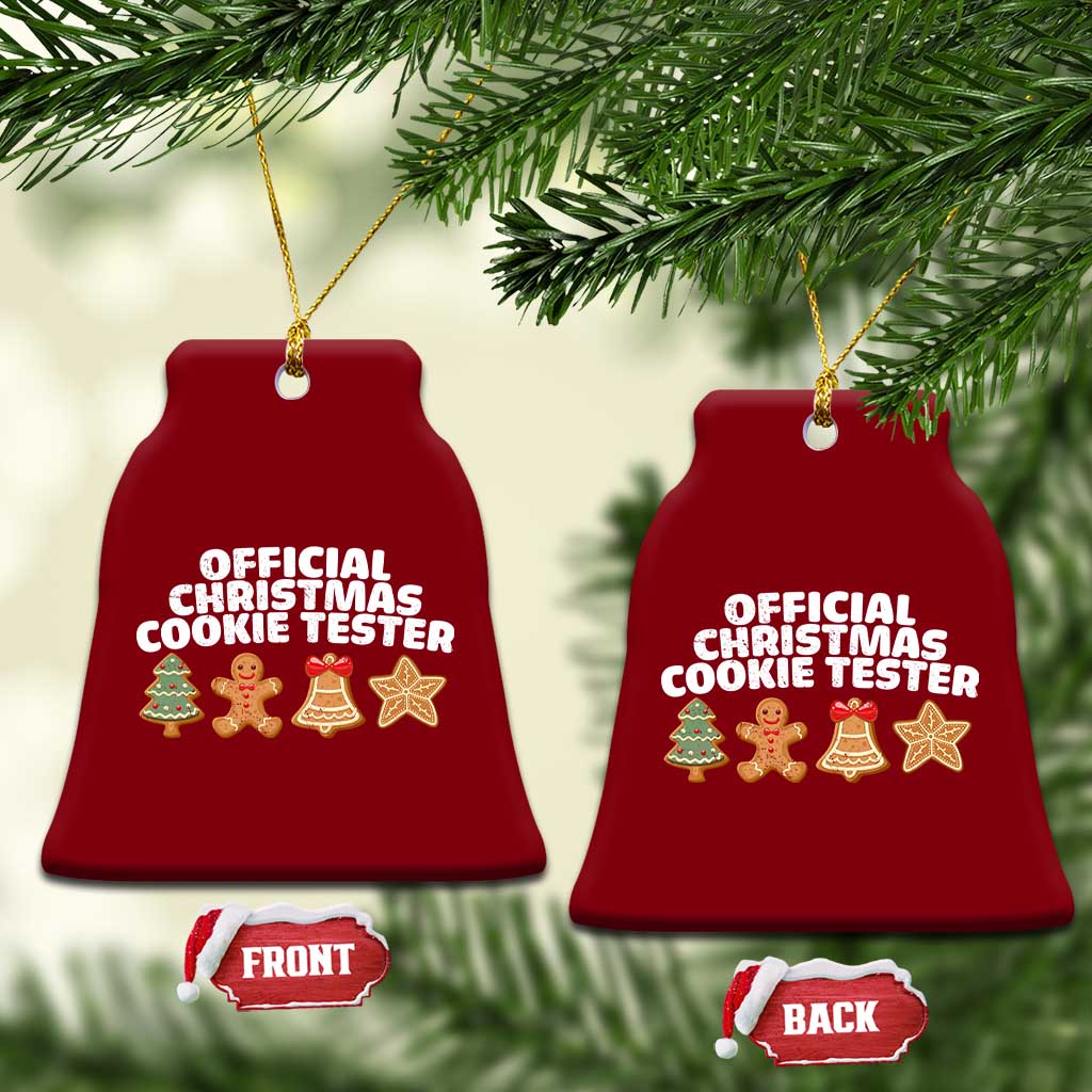 Official Christmas Cookie Tester Ceramic Ornament Taster Baking Crew Sibling Matching TS10 Print Your Wear