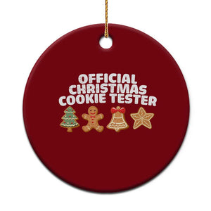Official Christmas Cookie Tester Ceramic Ornament Taster Baking Crew Sibling Matching TS10 1pc Red Print Your Wear
