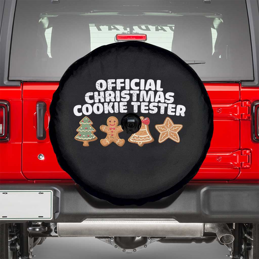 Official Christmas Cookie Tester Spare Tire Cover Taster Baking Crew Sibling Matching TS10 Black Print Your Wear