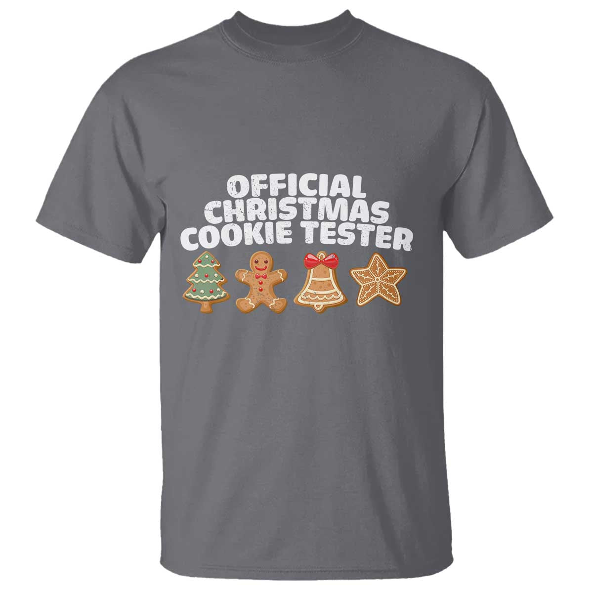 Official Christmas Cookie Tester T Shirt Taster Baking Crew Sibling Matching TS10 Charcoal Print Your Wear