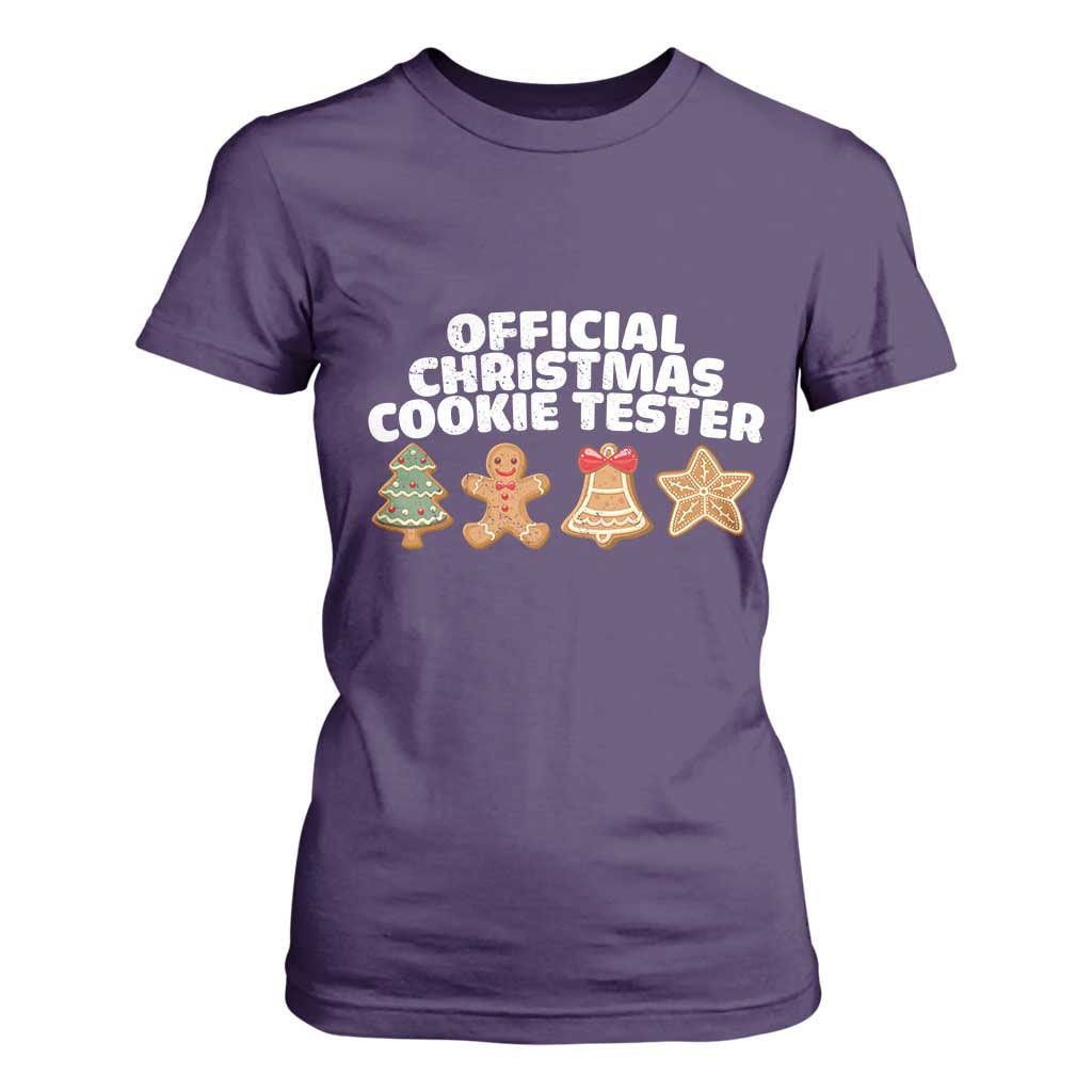 Official Christmas Cookie Tester T Shirt For Women Taster Baking Crew Sibling Matching TS10 Purple Print Your Wear