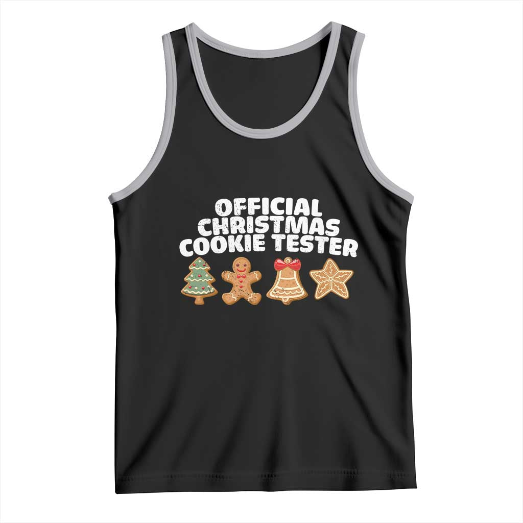 Official Christmas Cookie Tester Tank Top Taster Baking Crew Sibling Matching TS10 Black Athletic Heather Print Your Wear