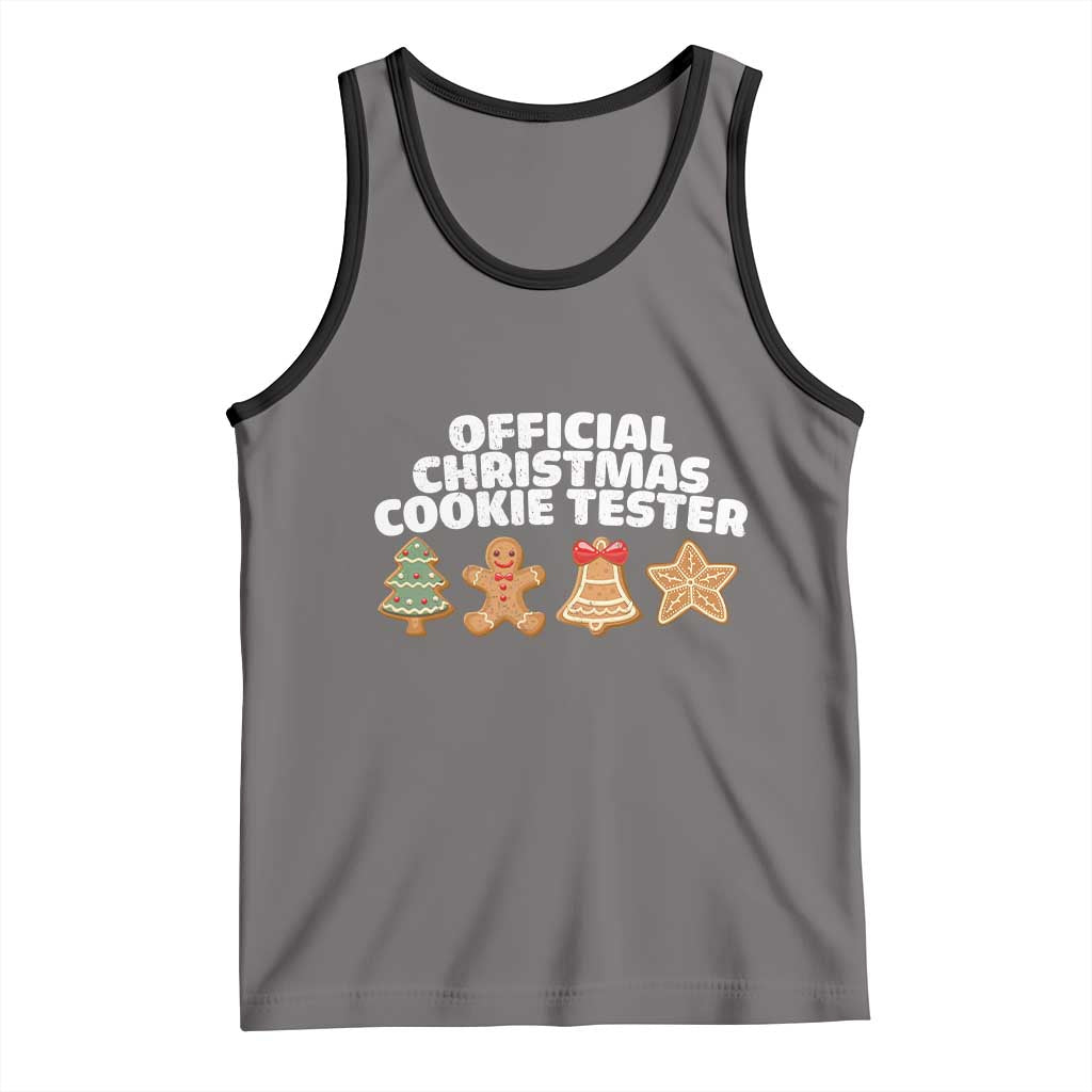 Official Christmas Cookie Tester Tank Top Taster Baking Crew Sibling Matching TS10 Deep Heather Black Print Your Wear