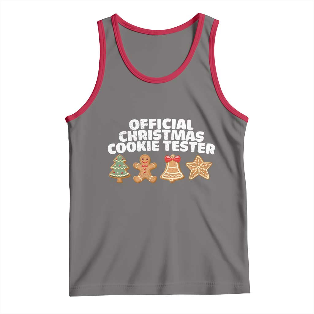 Official Christmas Cookie Tester Tank Top Taster Baking Crew Sibling Matching TS10 Deep Heather Red Print Your Wear
