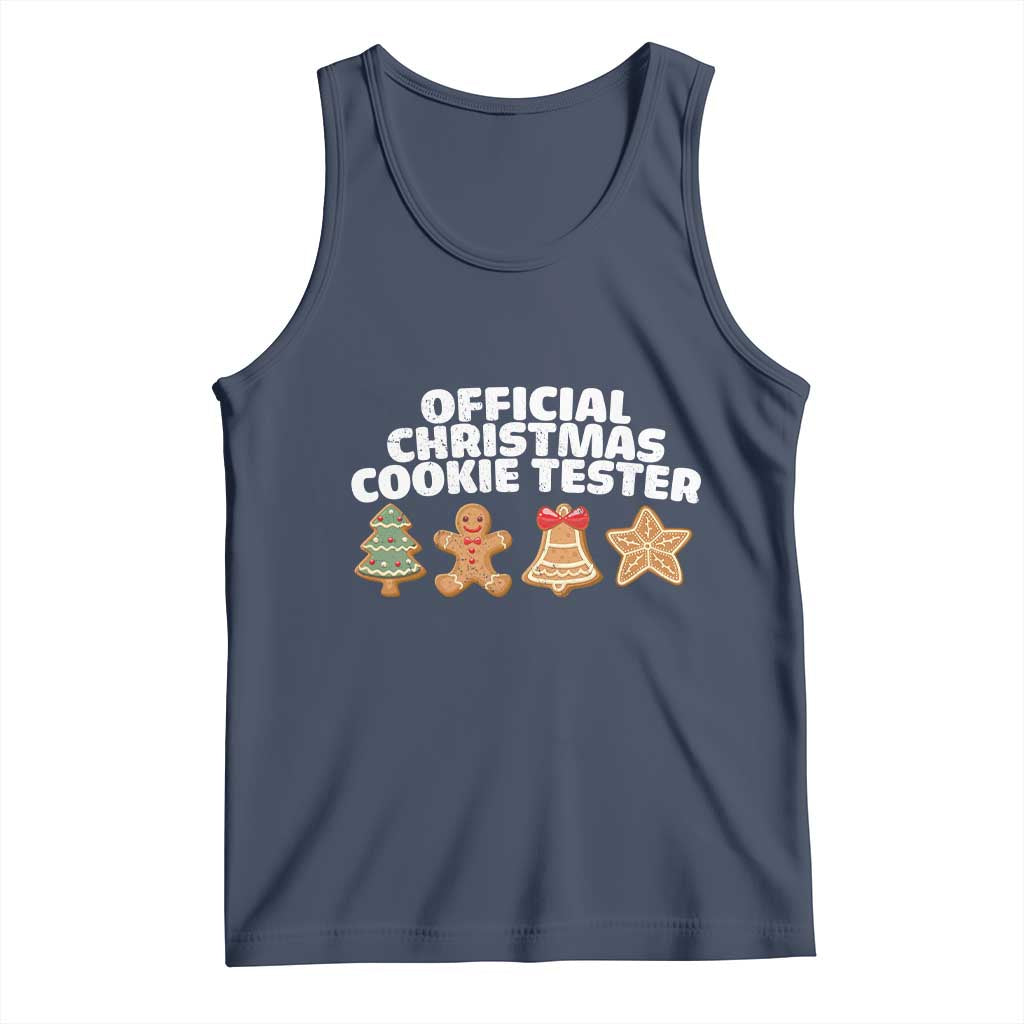 Official Christmas Cookie Tester Tank Top Taster Baking Crew Sibling Matching TS10 Navy Print Your Wear