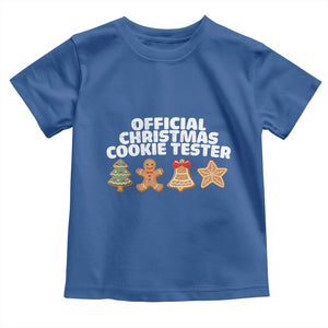 Official Christmas Cookie Tester Toddler T Shirt Taster Baking Crew Sibling Matching TS10 Royal Blue Print Your Wear