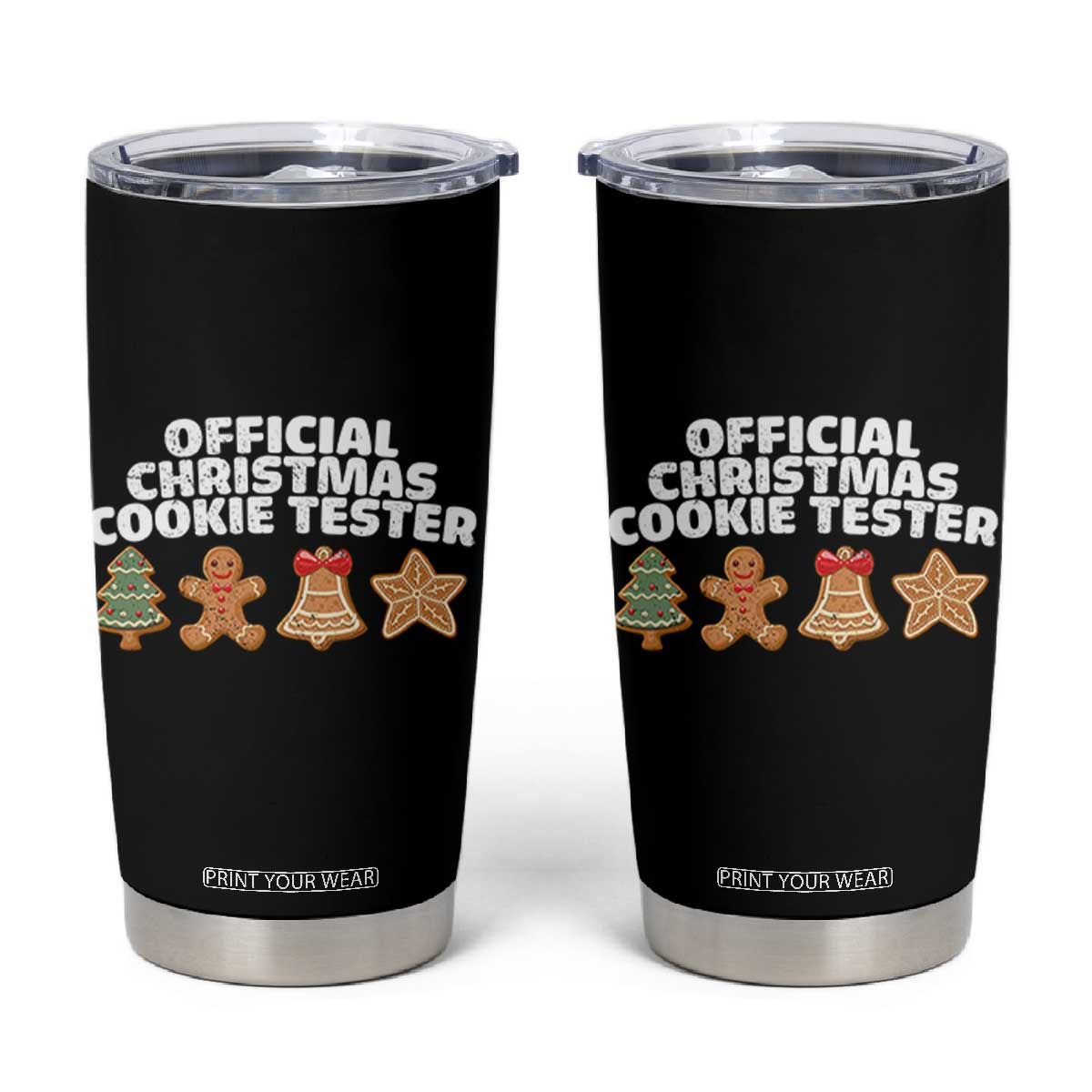 Official Christmas Cookie Tester Tumbler Cup Taster Baking Crew Sibling Matching TS10 Black Print Your Wear