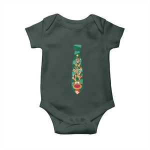 Funny Christmas Baby Onesie Tie With Reindeer For Family Matching Ugly Gift TS10 Print Your Wear