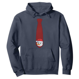 Funny Christmas Hoodie Tie With Snowman For Family Matching Ugly Gift TS10 Navy Print Your Wear