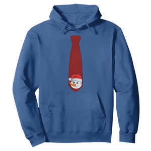 Funny Christmas Hoodie Tie With Snowman For Family Matching Ugly Gift TS10 Royal Blue Print Your Wear