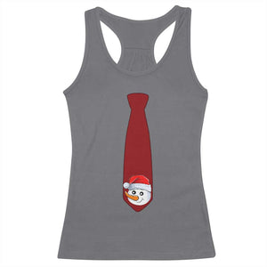 Funny Christmas Racerback Tank Top Tie With Snowman For Family Matching Ugly Gift TS10 Charcoal Print Your Wear