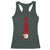 Funny Christmas Racerback Tank Top Tie With Snowman For Family Matching Ugly Gift TS10 Dark Forest Green Print Your Wear