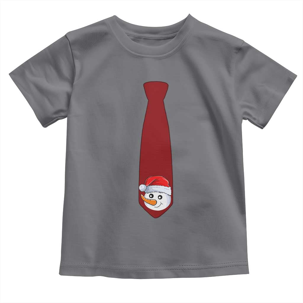 Funny Christmas Toddler T Shirt Tie With Snowman For Family Matching Ugly Gift TS10 Charcoal Print Your Wear