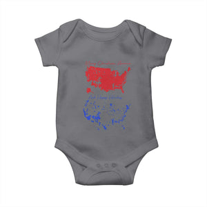 Funny Christmas Trump Baby Onesie 2024 Electoral Map Merry Christmas America Happy Holiday TS10 Charcoal Print Your Wear