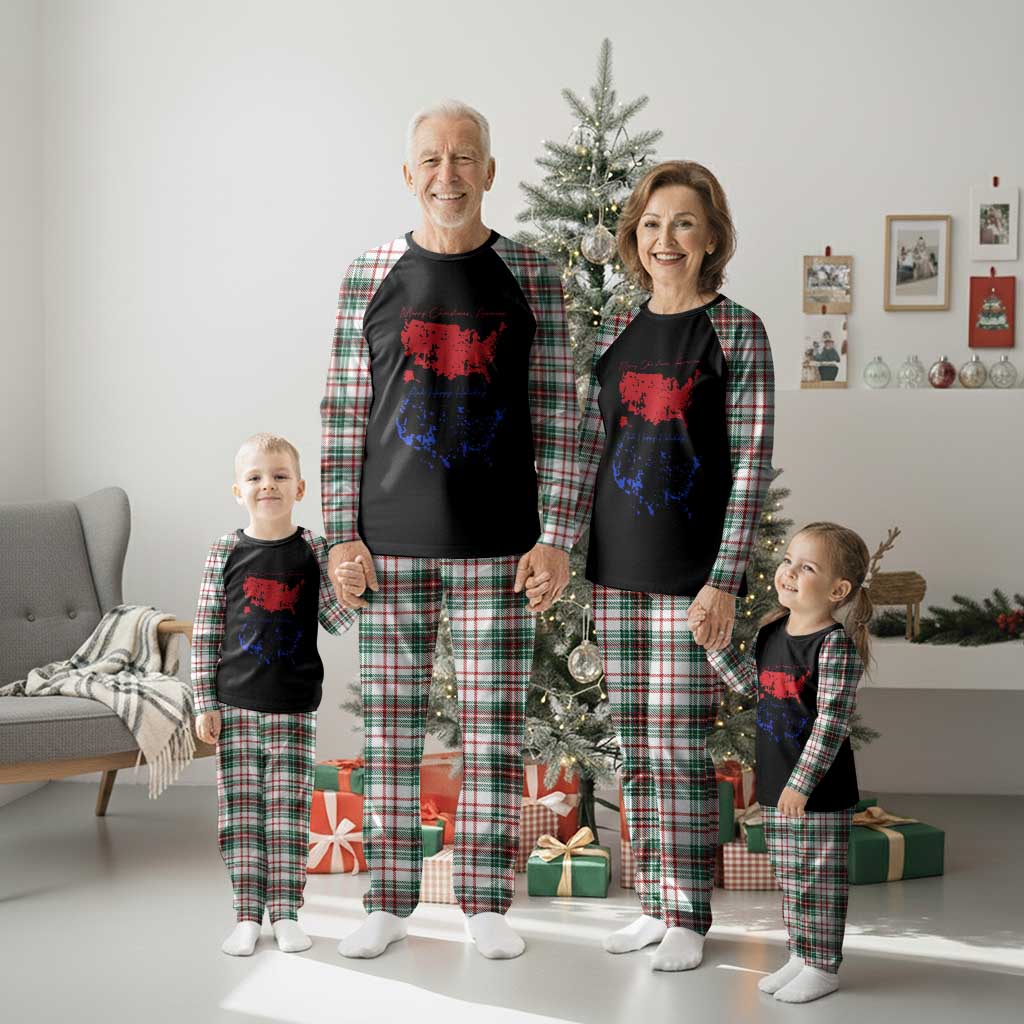 Funny Trump Plaid Pajama Set 2024 Electoral Map Merry Christmas America Happy Holiday TS10 Christmas Plaid Print Your Wear