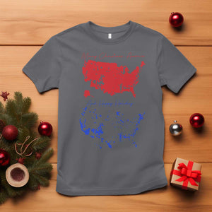Funny Christmas Trump T Shirt 2024 Electoral Map Merry Christmas America Happy Holiday TS10 Charcoal Print Your Wear