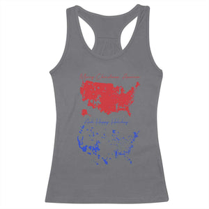 Funny Christmas Trump Racerback Tank Top 2024 Electoral Map Merry Christmas America Happy Holiday TS10 Charcoal Print Your Wear