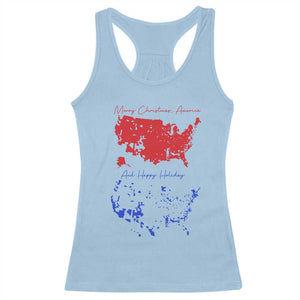 Funny Christmas Trump Racerback Tank Top 2024 Electoral Map Merry Christmas America Happy Holiday TS10 Light Blue Print Your Wear