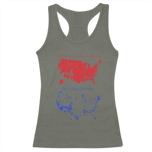 Funny Christmas Trump Racerback Tank Top 2024 Electoral Map Merry Christmas America Happy Holiday TS10 Military Green Print Your Wear