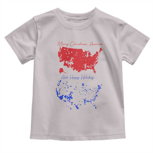 Funny Christmas Trump Toddler T Shirt 2024 Electoral Map Merry Christmas America Happy Holiday TS10 Ice Gray Print Your Wear
