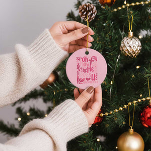 Oh how He Loves Us Ceramic Ornament Boho Christian Valentine TS10 1pc Light Pink Print Your Wear