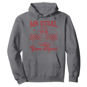 Mr Steal Your Heart Hoodie Cute Cupid Youth Boys Baby Boy Valentine Toddler TS10 Charcoal Print Your Wear