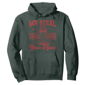 Mr Steal Your Heart Hoodie Cute Cupid Youth Boys Baby Boy Valentine Toddler TS10 Dark Forest Green Print Your Wear