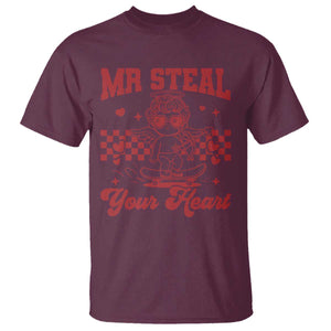 Mr Steal Your Heart T Shirt Cute Cupid Youth Boys Baby Boy Valentine Toddler TS10 Maroon Print Your Wear