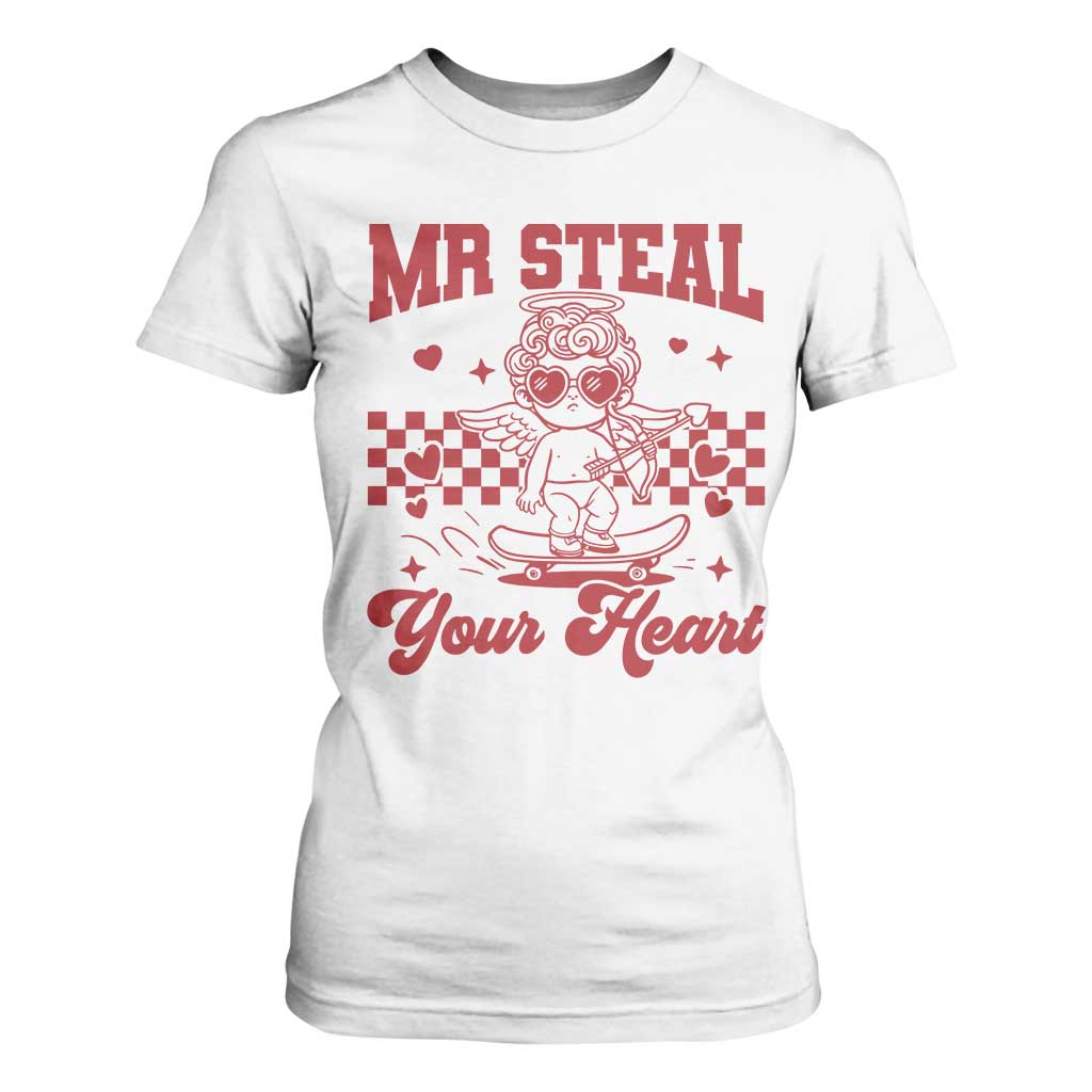 Mr Steal Your Heart T Shirt For Women Cute Cupid Youth Boys Baby Boy Valentine Toddler TS10 White Print Your Wear