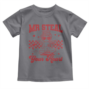 Mr Steal Your Heart Toddler T Shirt Cute Cupid Youth Boys Baby Boy Valentine Toddler TS10 Charcoal Print Your Wear