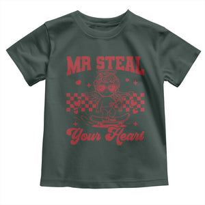 Mr Steal Your Heart Toddler T Shirt Cute Cupid Youth Boys Baby Boy Valentine Toddler TS10 Dark Forest Green Print Your Wear