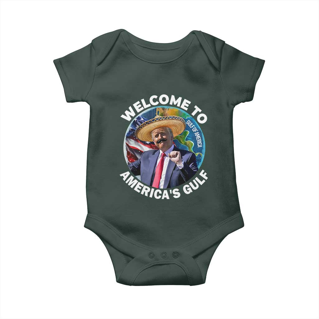 America's Gulf Mexico Baby Onesie Trump Sombrero Dancing Funny Map TS10 Print Your Wear