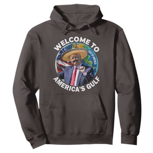 America's Gulf Mexico Hoodie Trump Sombrero Dancing Funny Map TS10 Dark Chocolate Print Your Wear