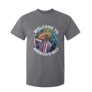 America's Gulf Mexico T Shirt For Kid Trump Sombrero Dancing Funny Map TS10 Charcoal Print Your Wear