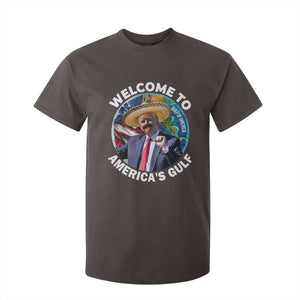 America's Gulf Mexico T Shirt For Kid Trump Sombrero Dancing Funny Map TS10 Dark Chocolate Print Your Wear