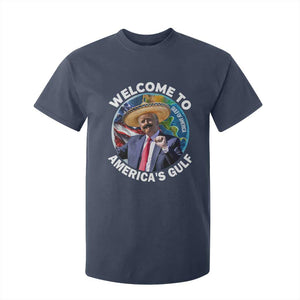 America's Gulf Mexico T Shirt For Kid Trump Sombrero Dancing Funny Map TS10 Navy Print Your Wear