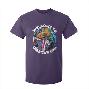 America's Gulf Mexico T Shirt For Kid Trump Sombrero Dancing Funny Map TS10 Purple Print Your Wear