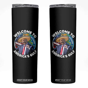 America's Gulf Mexico Skinny Tumbler Trump Sombrero Dancing Funny Map TS10 Black Print Your Wear