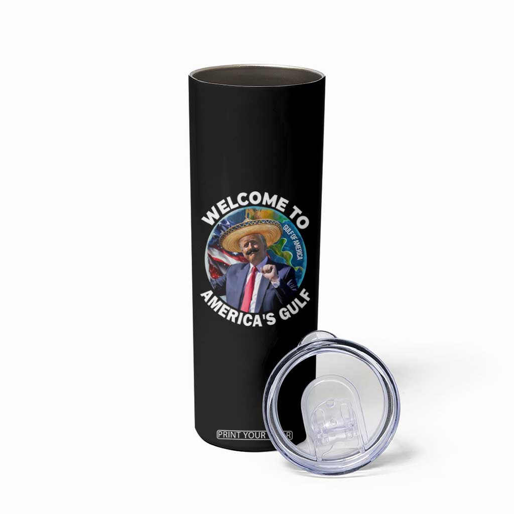 America's Gulf Mexico Skinny Tumbler Trump Sombrero Dancing Funny Map TS10 Print Your Wear