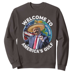 America's Gulf Mexico Sweatshirt Trump Sombrero Dancing Funny Map TS10 Dark Chocolate Print Your Wear