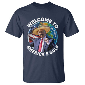 America's Gulf Mexico T Shirt Trump Sombrero Dancing Funny Map TS10 Navy Print Your Wear