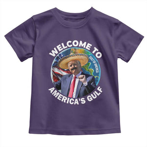 America's Gulf Mexico Toddler T Shirt Trump Sombrero Dancing Funny Map TS10 Purple Print Your Wear