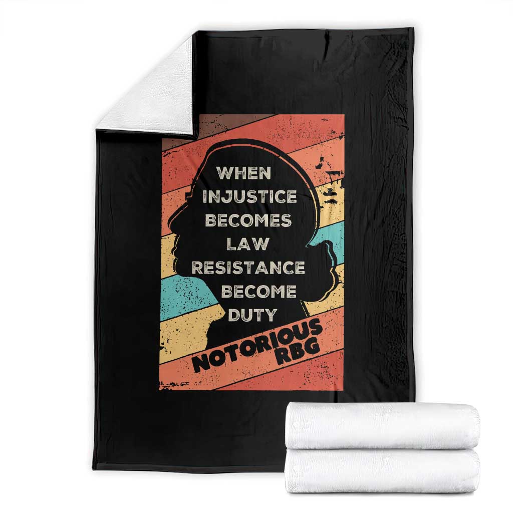 When Injustice Becomes Law Resistance Becomes Duty Throw Blanket Political Protest Feminist RGB TS10 Black Print Your Wear