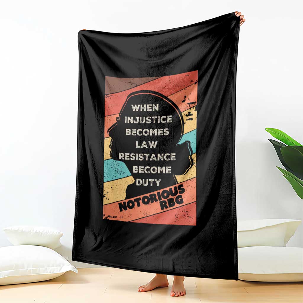 When Injustice Becomes Law Resistance Becomes Duty Throw Blanket Political Protest Feminist RGB TS10 Print Your Wear