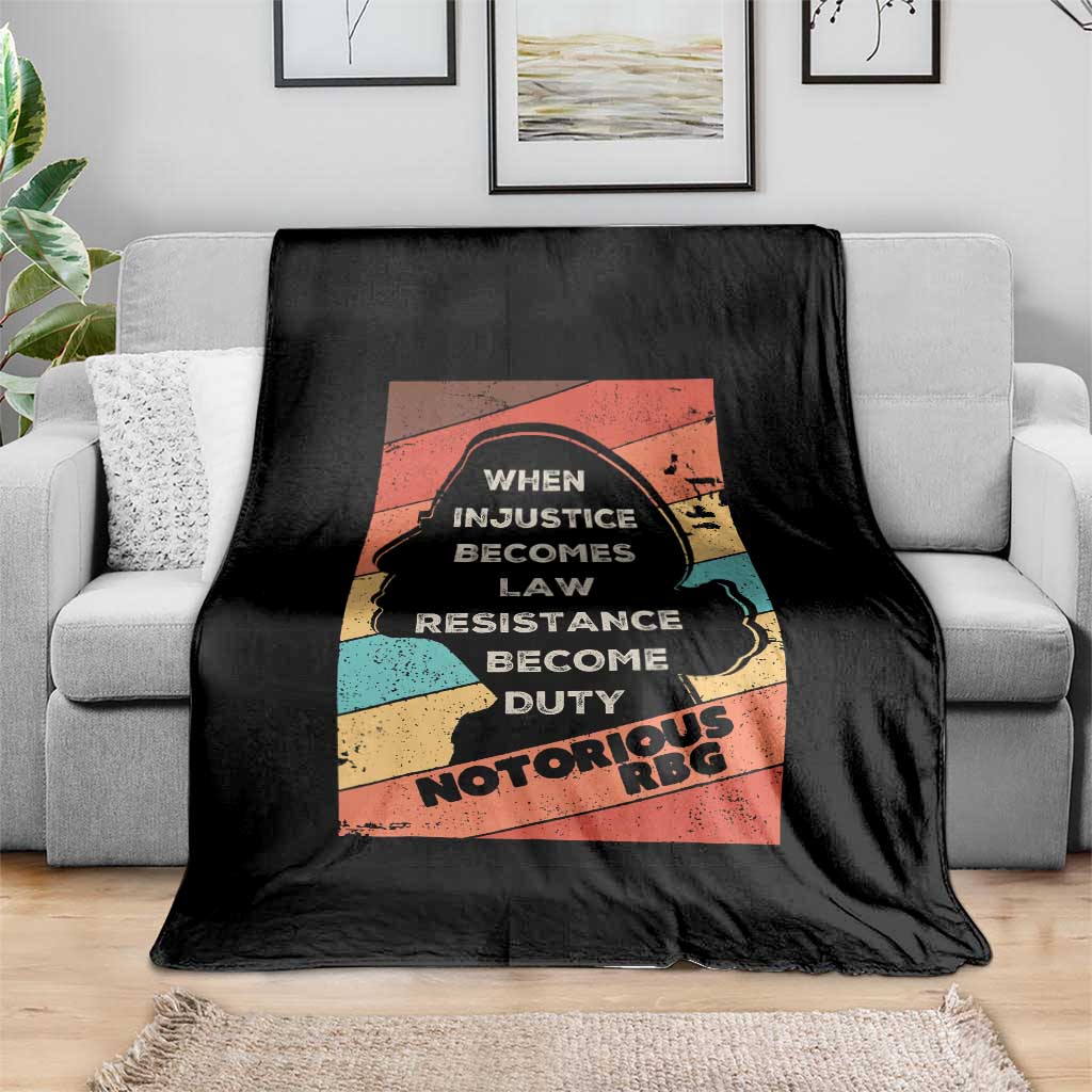 When Injustice Becomes Law Resistance Becomes Duty Throw Blanket Political Protest Feminist RGB TS10 Print Your Wear
