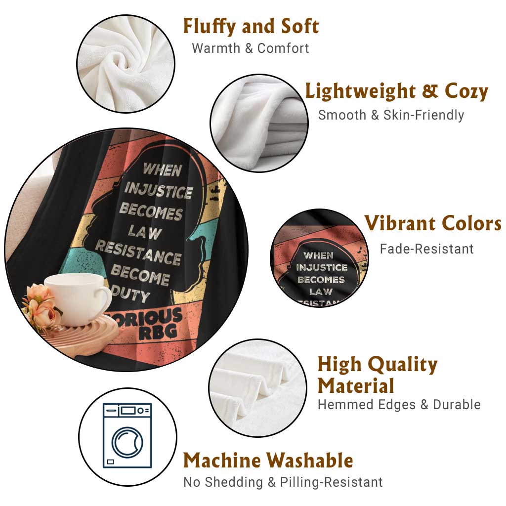 When Injustice Becomes Law Resistance Becomes Duty Throw Blanket Political Protest Feminist RGB TS10 Print Your Wear