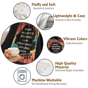 When Injustice Becomes Law Resistance Becomes Duty Throw Blanket Political Protest Feminist RGB TS10 Print Your Wear