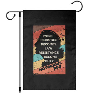 When Injustice Becomes Law Resistance Becomes Duty Garden Flag Political Protest Feminist RGB TS10 Black Print Your Wear