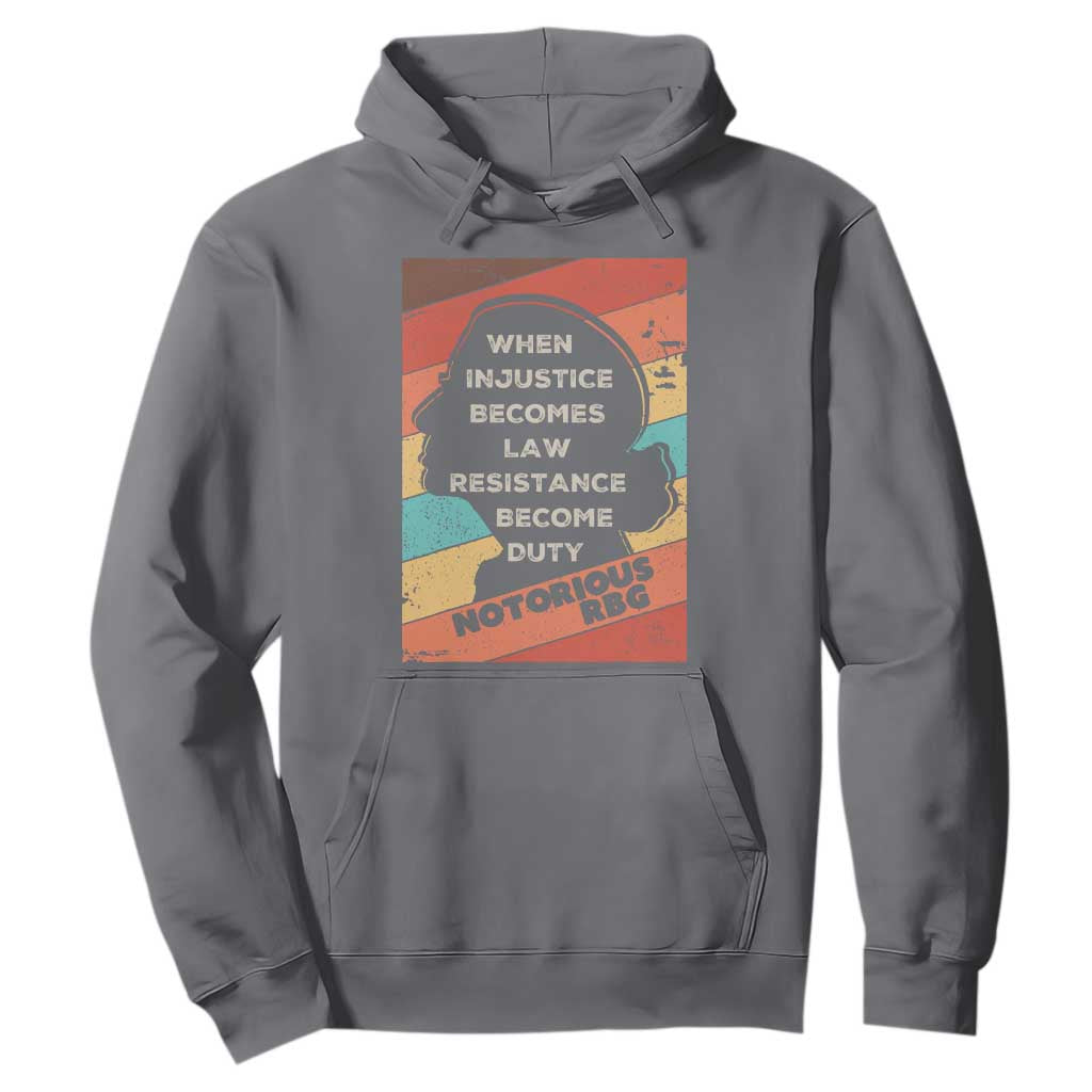 When Injustice Becomes Law Resistance Becomes Duty Hoodie Political Protest Feminist RGB TS10 Charcoal Print Your Wear