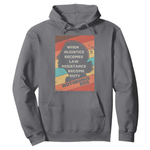 When Injustice Becomes Law Resistance Becomes Duty Hoodie Political Protest Feminist RGB TS10 Charcoal Print Your Wear
